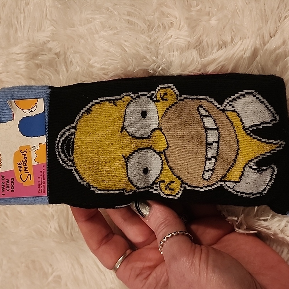 Homer Simpson crew socks size 6-12